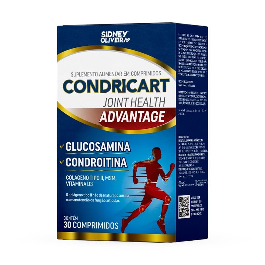 CONDRICART GLUCOSAMINA + CONDROITINA 30 COMP SIDNEY OLIVEIRA