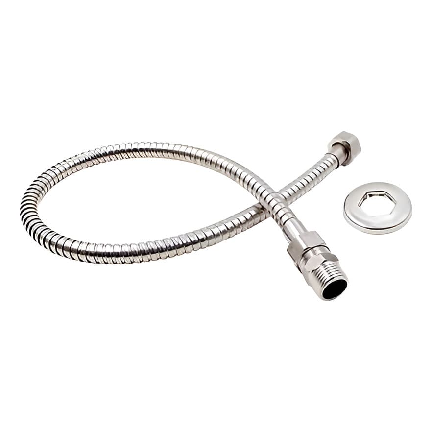 Engate de Mangueira Flexível Para Torneira/Ducha Aço Inox 60cm Quente Fria