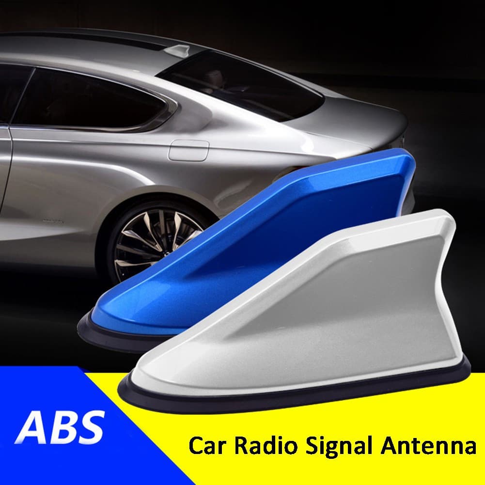 Okcatzone Universal Fm Amplificador De Sinal De Rádio Do Carro Antena De Barbatana De Tubarão Antena Fm / Am Telhado Dec