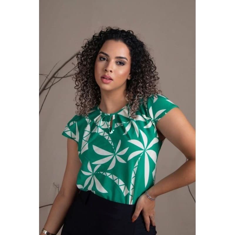 kit 3 Blusinha Feminina crepinho Estampada