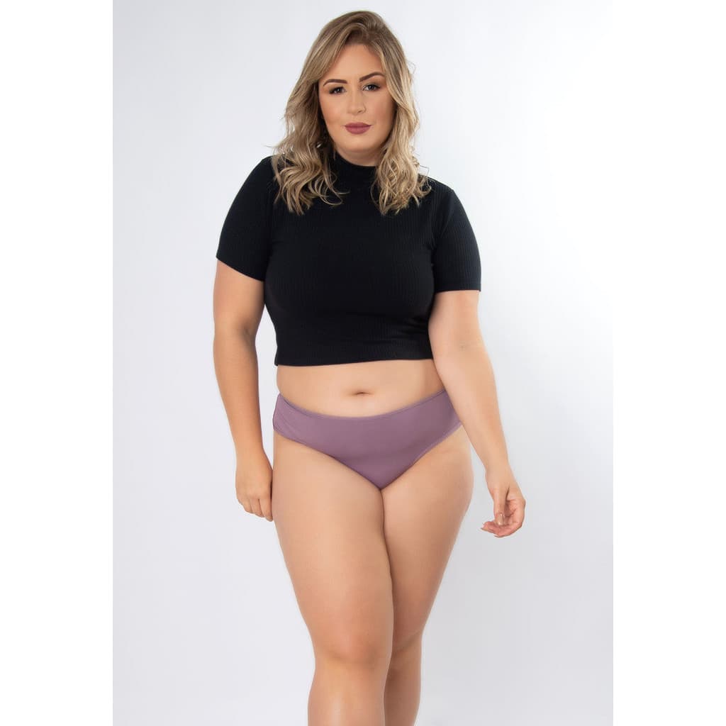Calcinha Ternura Plus Size Microfibra Concept Essentials  Roxa