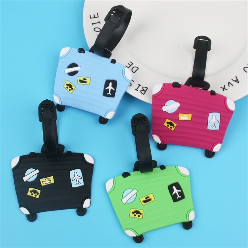 Etiqueta De Bagagem Etiquetas De Mala Bolsa De Silicone Com Cartão De Identificação De Nome Para Viagens De Negócios Emb