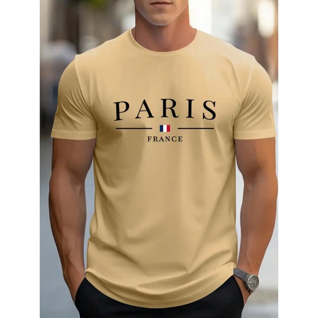 Camiseta Masculina Paris France Blusa Malha Algodao Camisa Premium casual