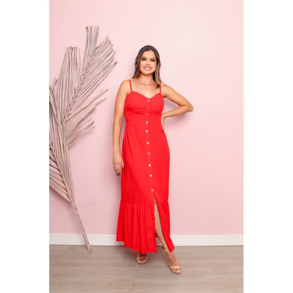 Vestido Longuete com Bojo e Alça Ajustável - Conforto e Estilo