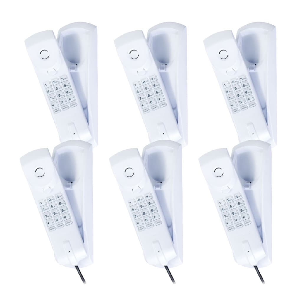 Telefone Com Fio TC 20 Cinza Ártico Intelbras - 6 Unidades