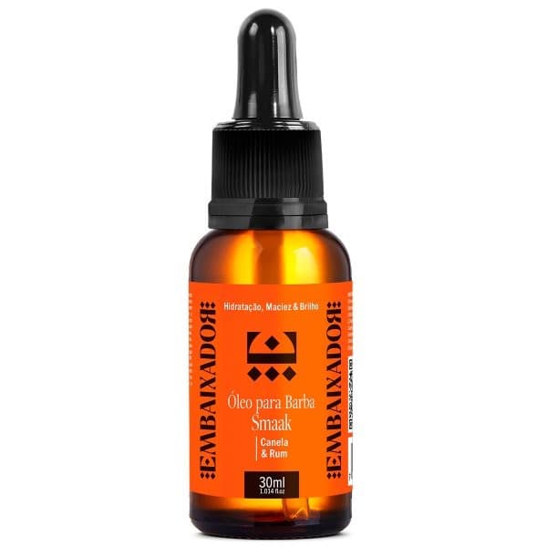 OLEO PARA BARBA SMAAK CANELA RUM 30ML - EMBAIXADOR