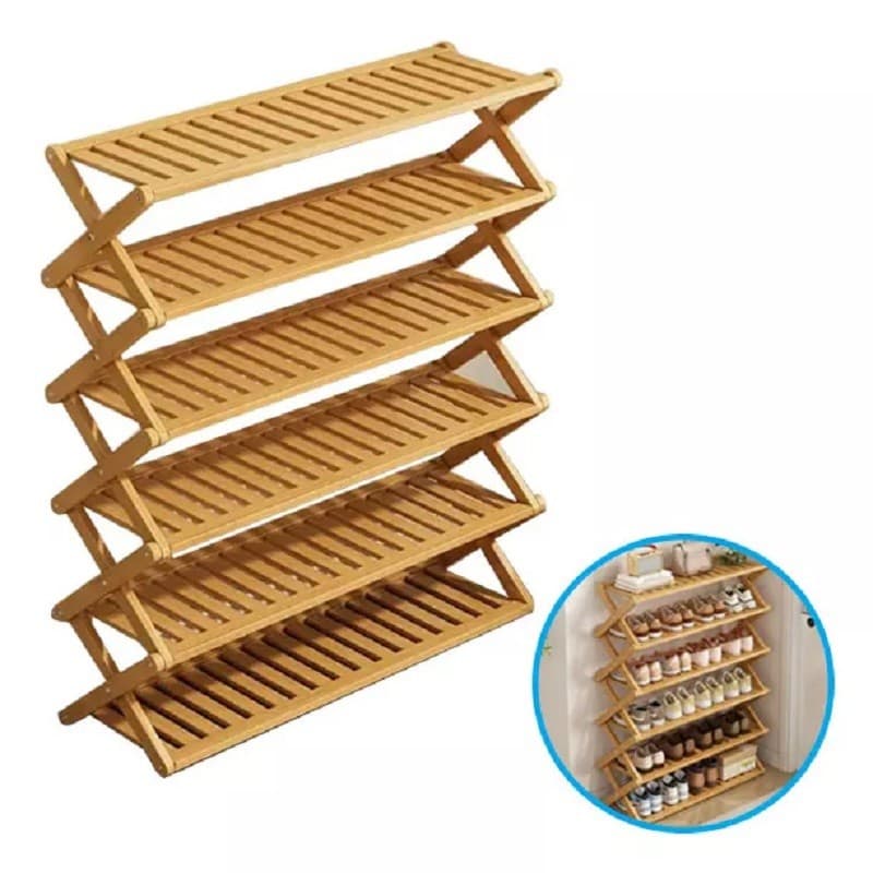 Estante Madeira Articulada com 6 planos 100x49x23cm
