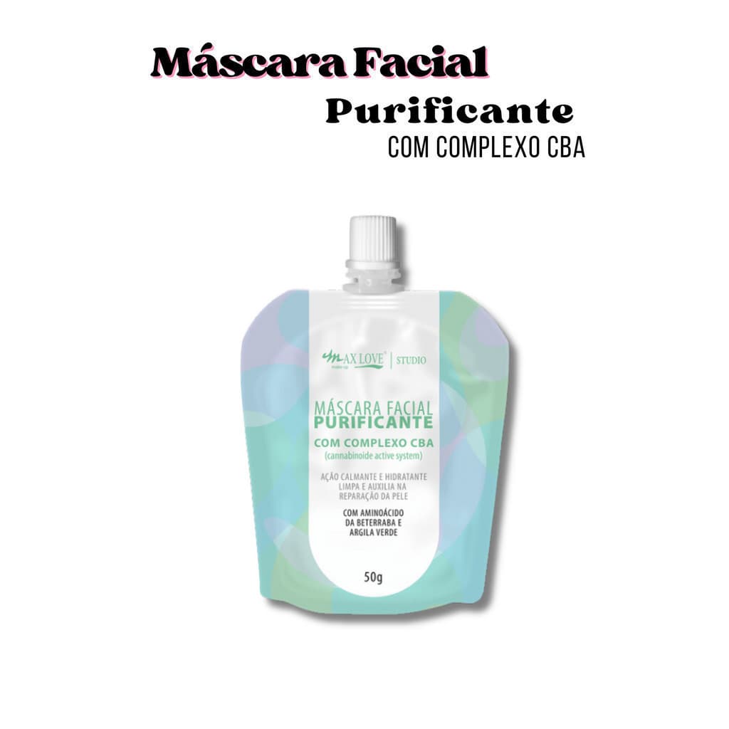 Máscara Facial Purificante Max Love com complexo CBA
