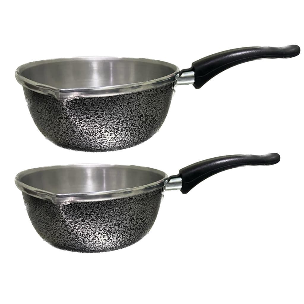 2 Panelas KIT Papeiro de Alumínio Craquelado para Papinhas Purê Mingau Comida N°14
