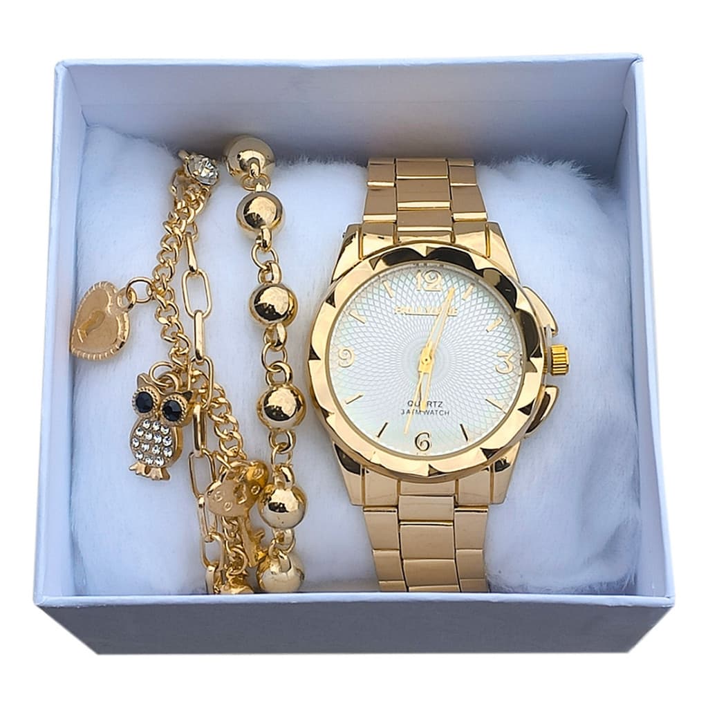 Relógio Feminino A Prova D'água Com Pulseira Presente