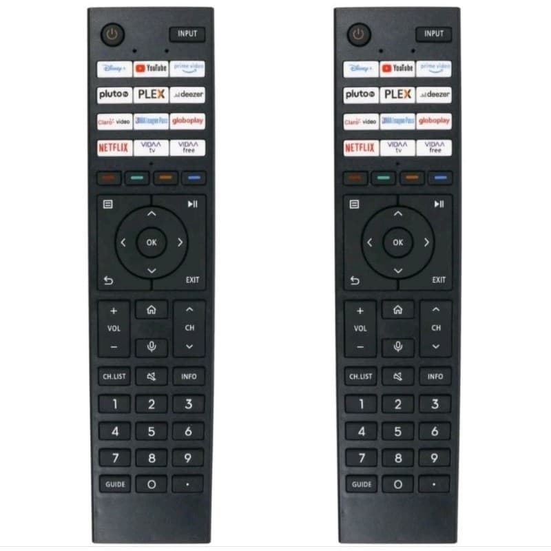 kit 2 unidade controle remoto Toshiba smart 4k - Substituto Compatível