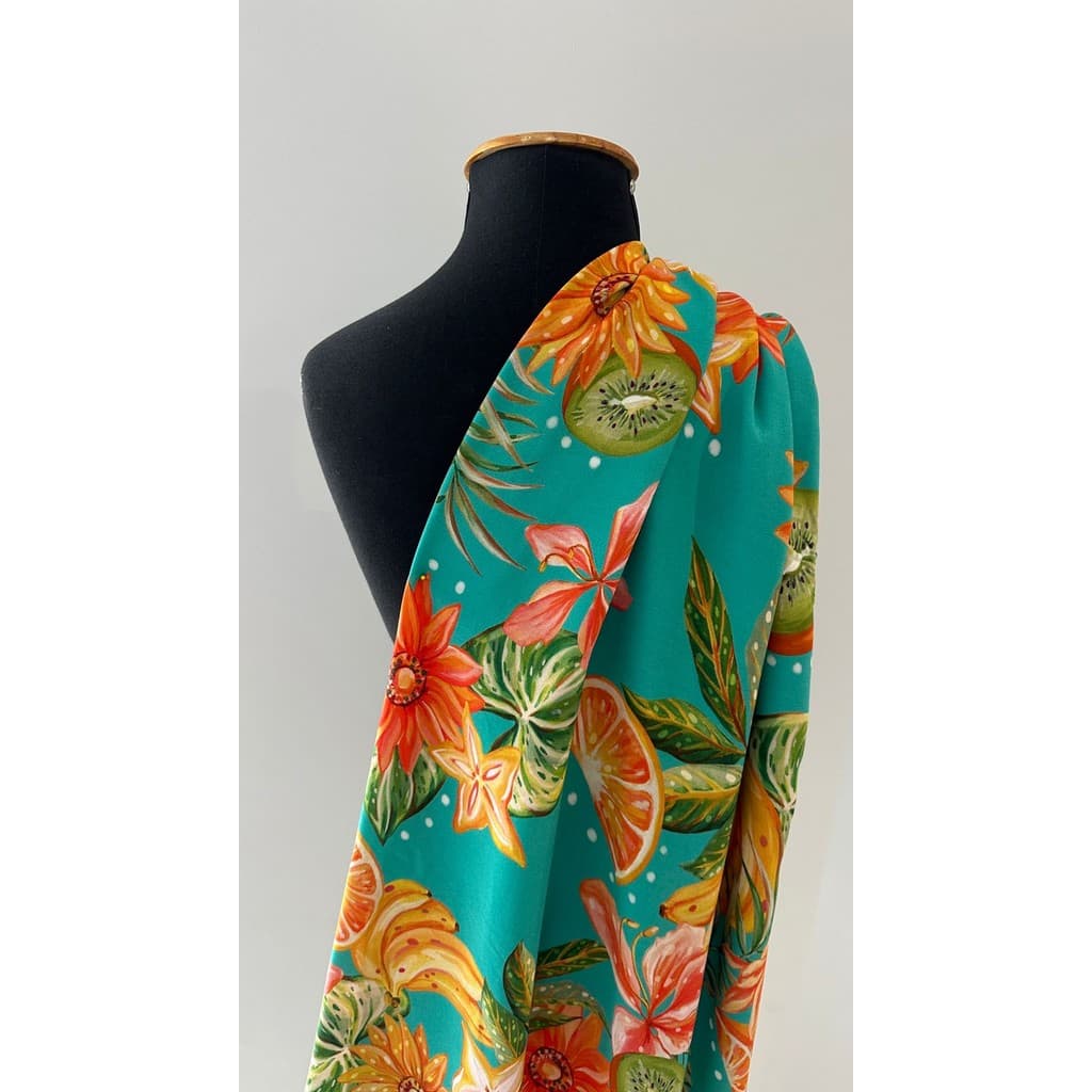Frutas - 100% Viscose - Tecido Estampado Digital
