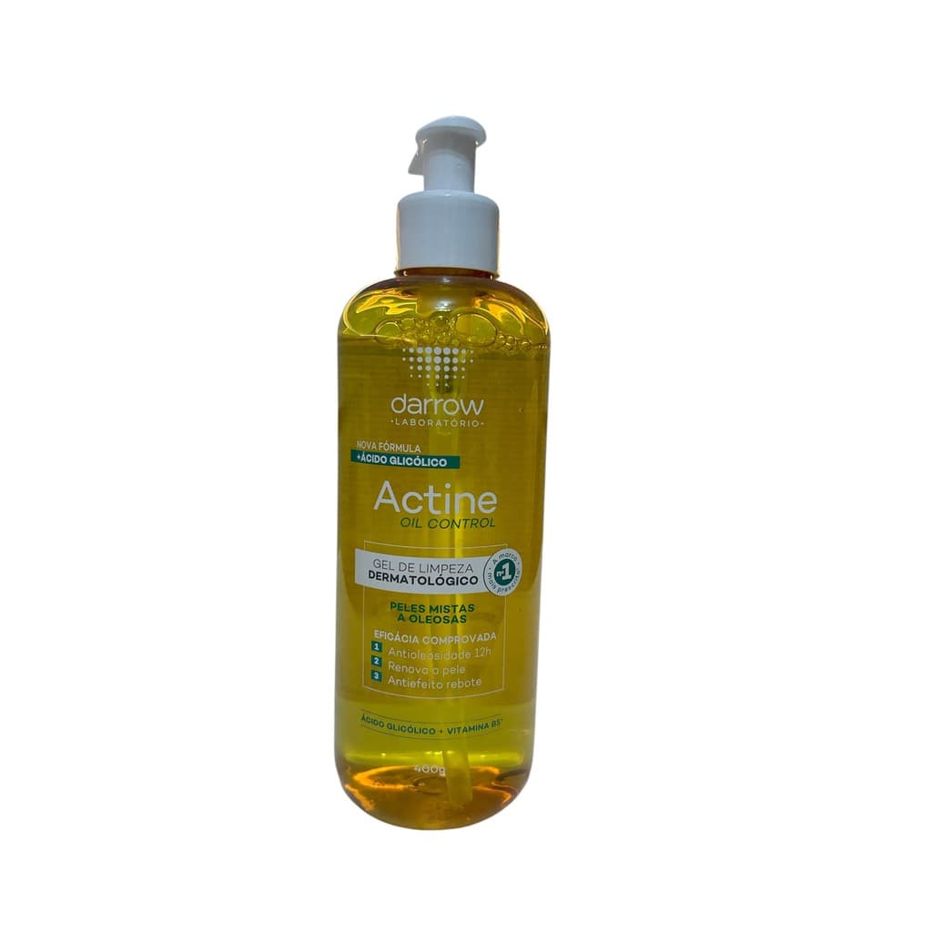 Actine Oil Control Gel de Limpeza Peles Mistas a Oleosas com Ácido Glicólico e Vitamina B5 400g