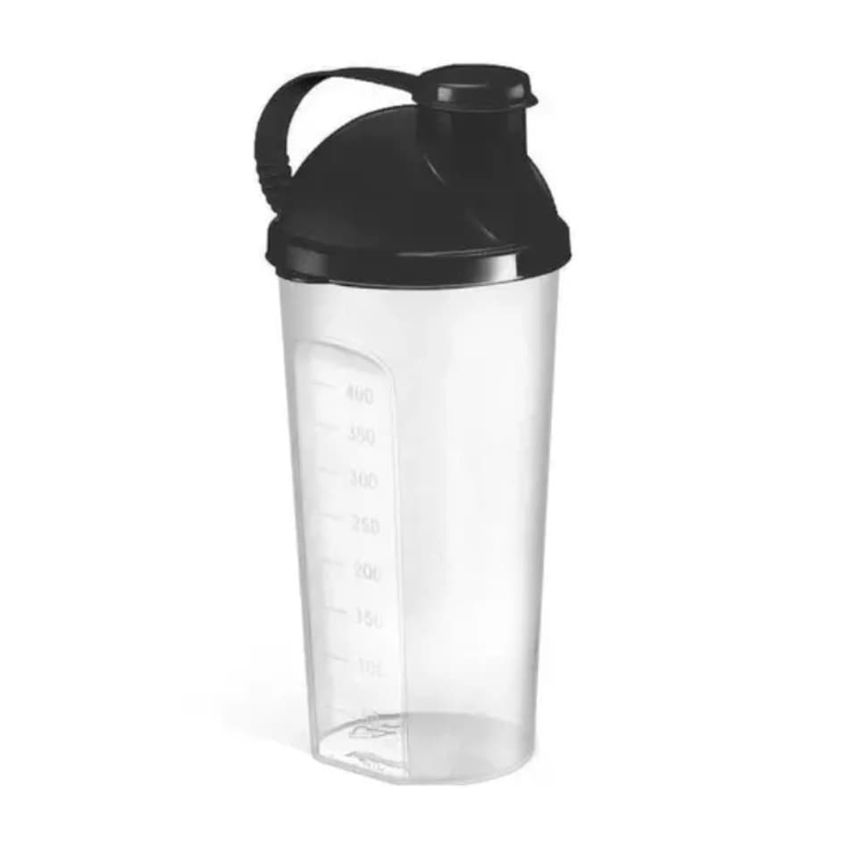 Coqueteleira 600ml Para Bebidas Drink Shake Academia Multiuso Garrafa Preto Injetemp