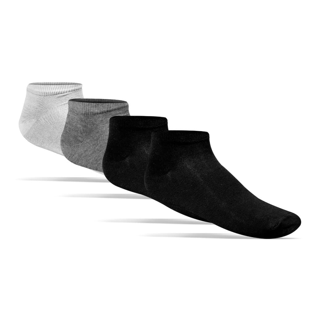 Par de Meia Cano Curto Unissex Básica 39 a 43 - KIT 4 PARES