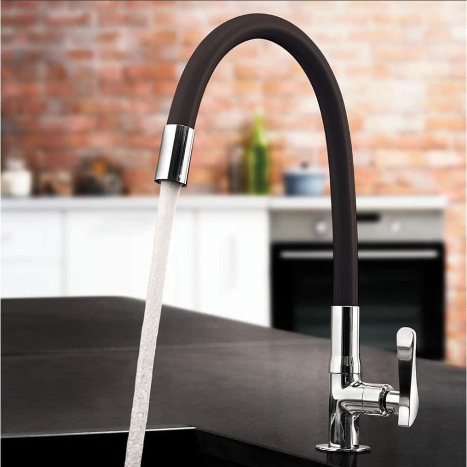 Torneira Flexível Cozinha Parede Torneira Gourmet Parede aço Bancada Monocomando Spray Flexível
