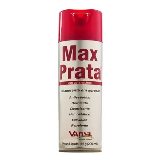 Spray Max Prata Mata Bicheira 200ML - Para Animais - Envio Imediato