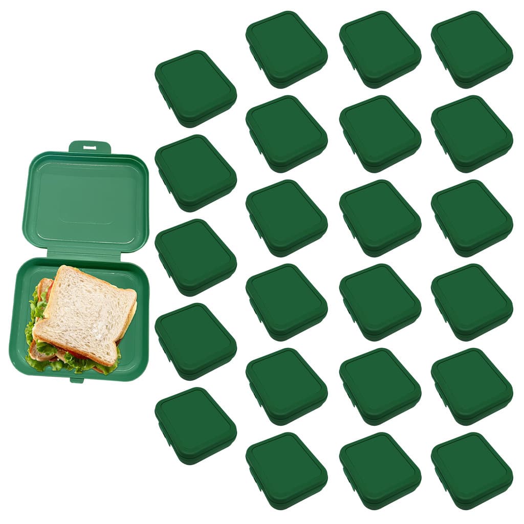 Sanduicheira Porta Sanduíche 300ml Plástico Resistente Lembrancinhas para Festa Escolar Kit 24pçs
