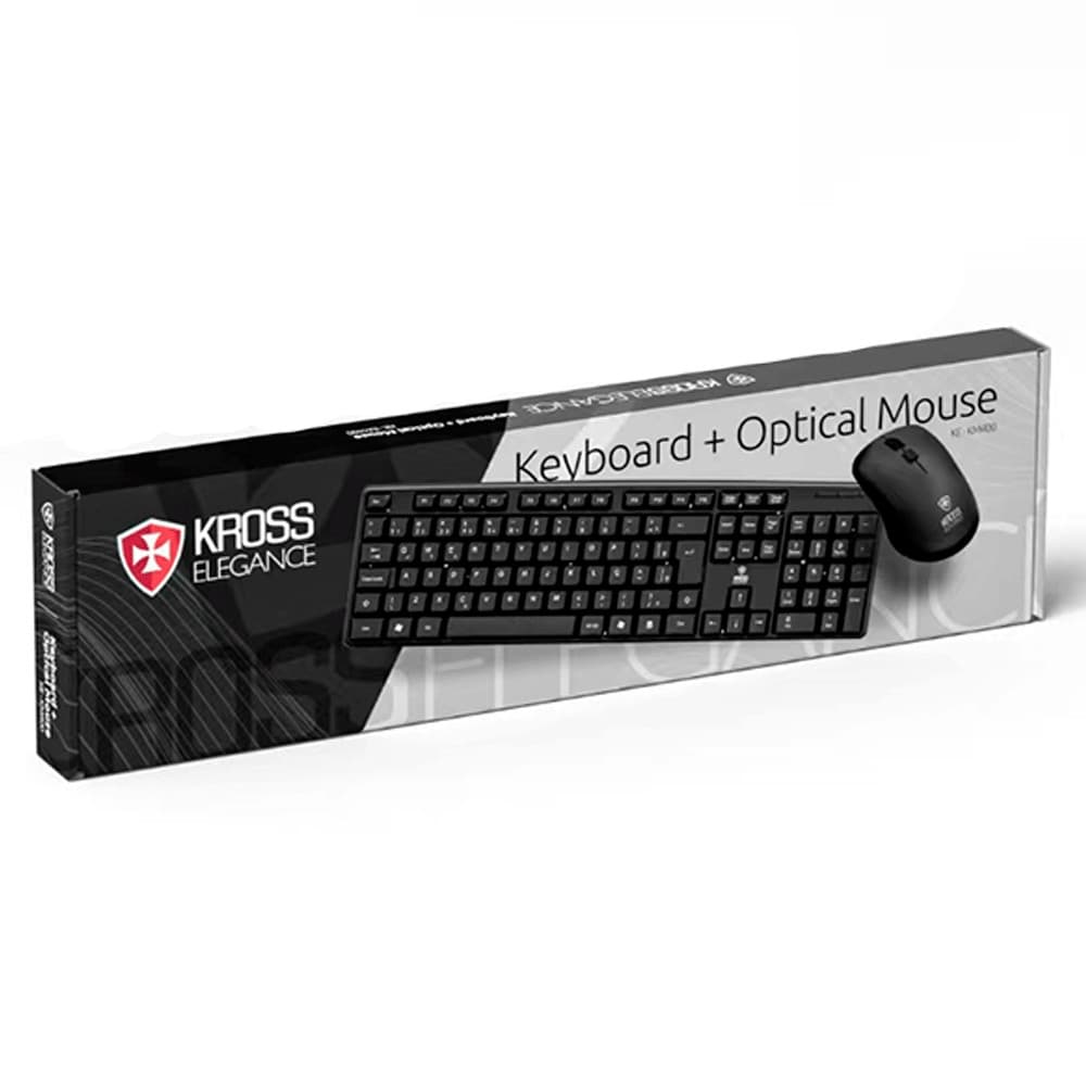 Kit Teclado E Mouse Com Fio USB Kross Elegance Keyboard E Optical Mouse Lacrado Envio Imediato NF BR