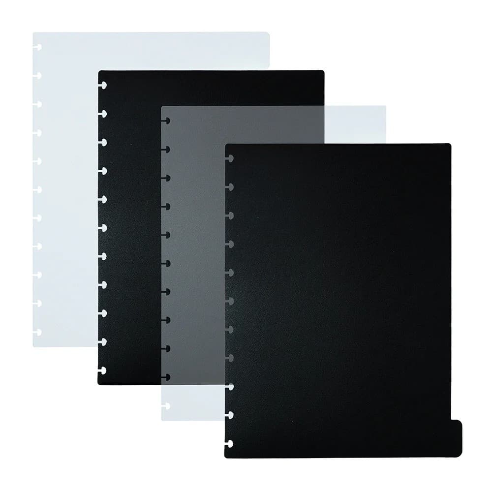 Kit com 4 Divisorias Caderno de Discos Grande 11 Furos Basica Inteligente Grossa Alta Qualidade