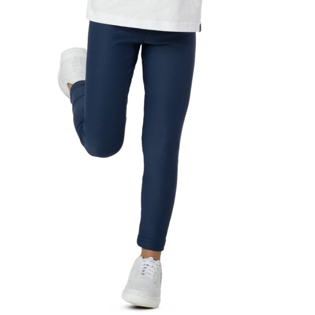 Calça Legging Infantil Menina Suplex Azul Marinho Fitness