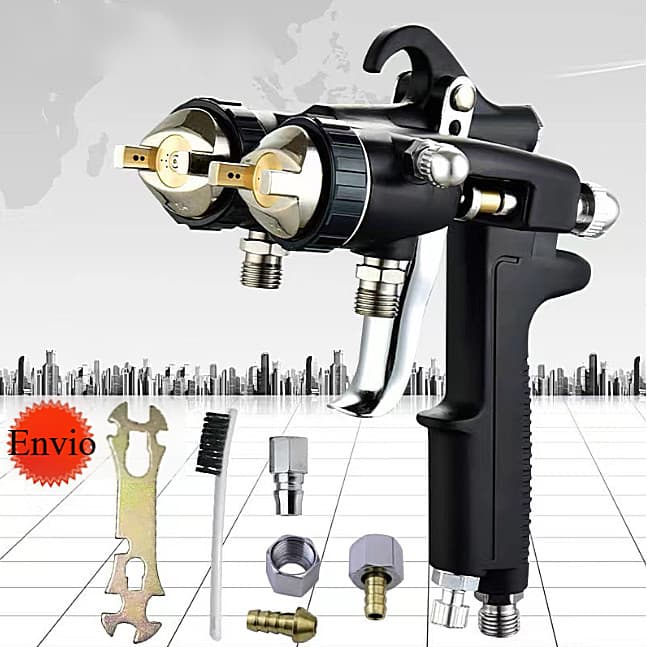 Pistola pulverizadora de duas cabeças Nano pistola de pulverização de componente duplo (resistente à corrosão · Revestim