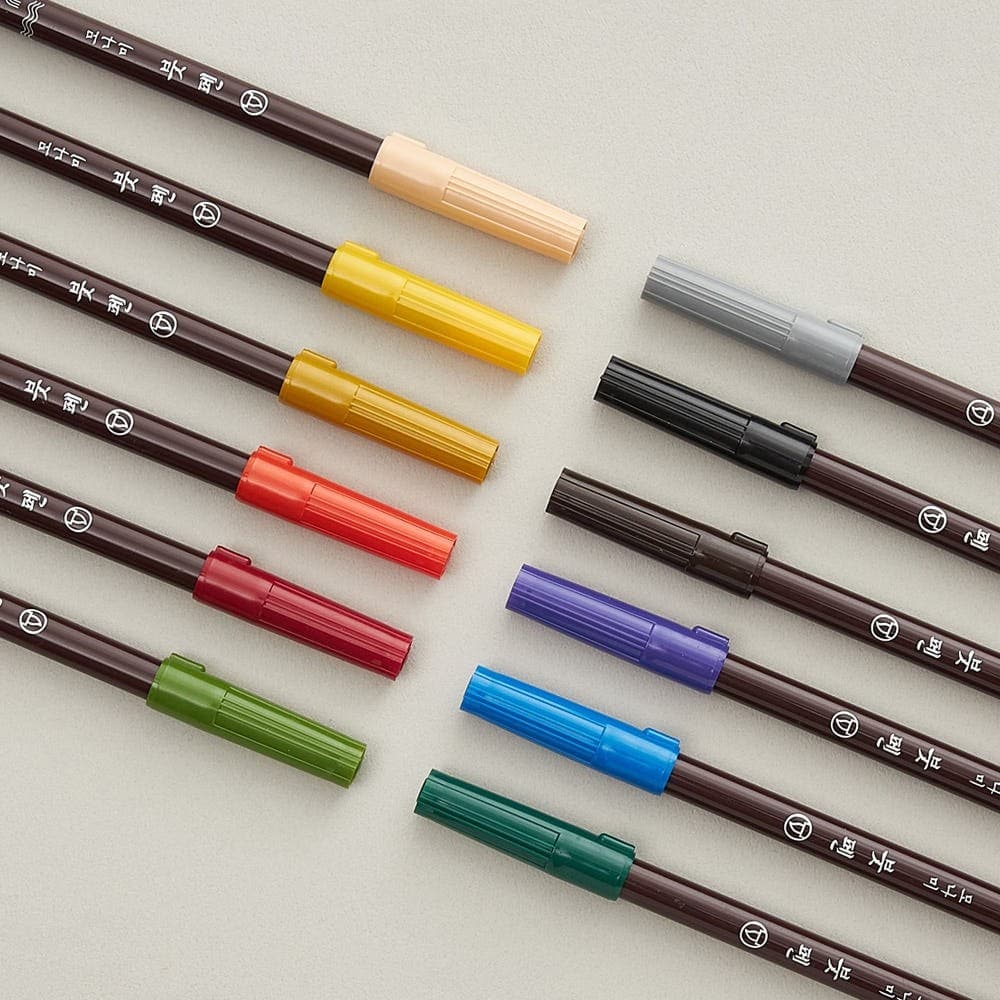 Monami Brush Pen 12 Colors