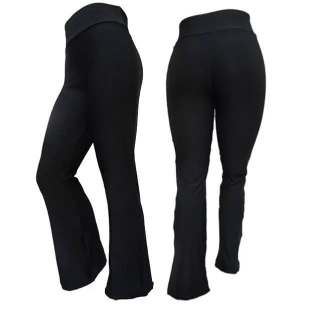 Calça Flare Bailarina Plus Size G1 G2 G3 Cintura Bem Alta Em Suplex