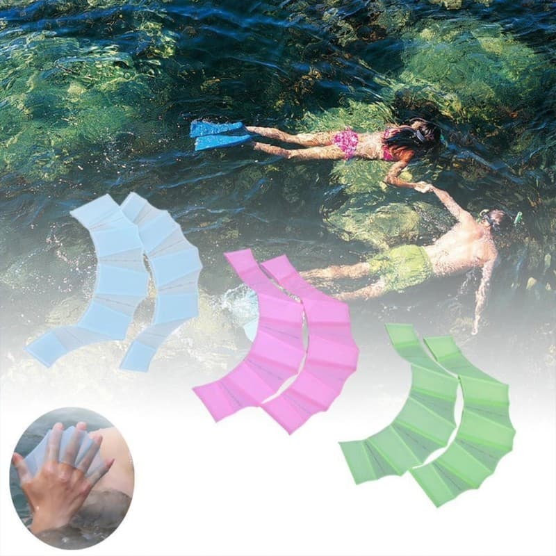 Nobleflyingsuit * 2 Lotes De Silicone Pás De Mão Tipo Dedo Resistência À Água Engrenagem Barbatanas Para Nadadores Melho