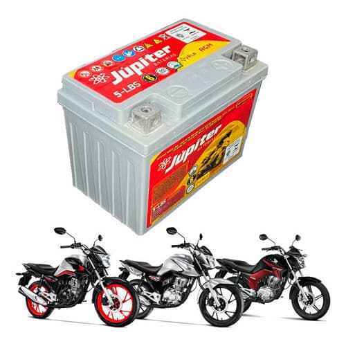 Júpiter Bat. Moto 5lbs Honda Cg 125/150 Titan Fan 125/150