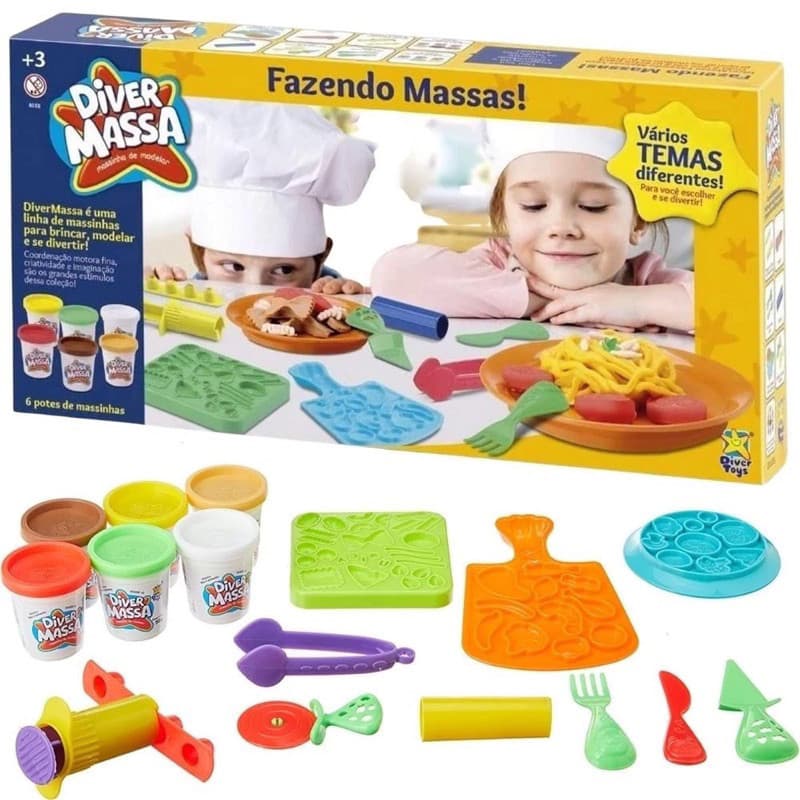 Kit Massinha De Modelar Super Fazendo Massa Brinquedo