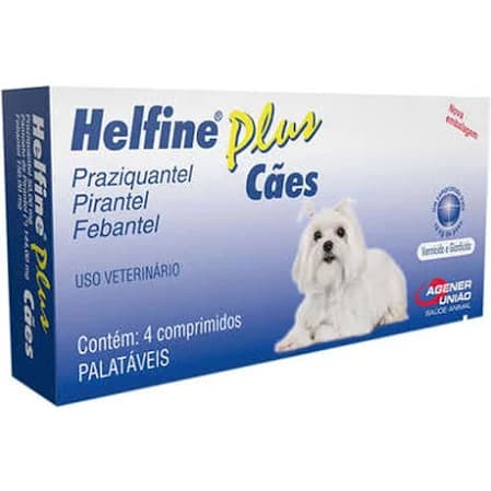 Vermífugo para Cachorro Helfine Plus 4 Comprimidos