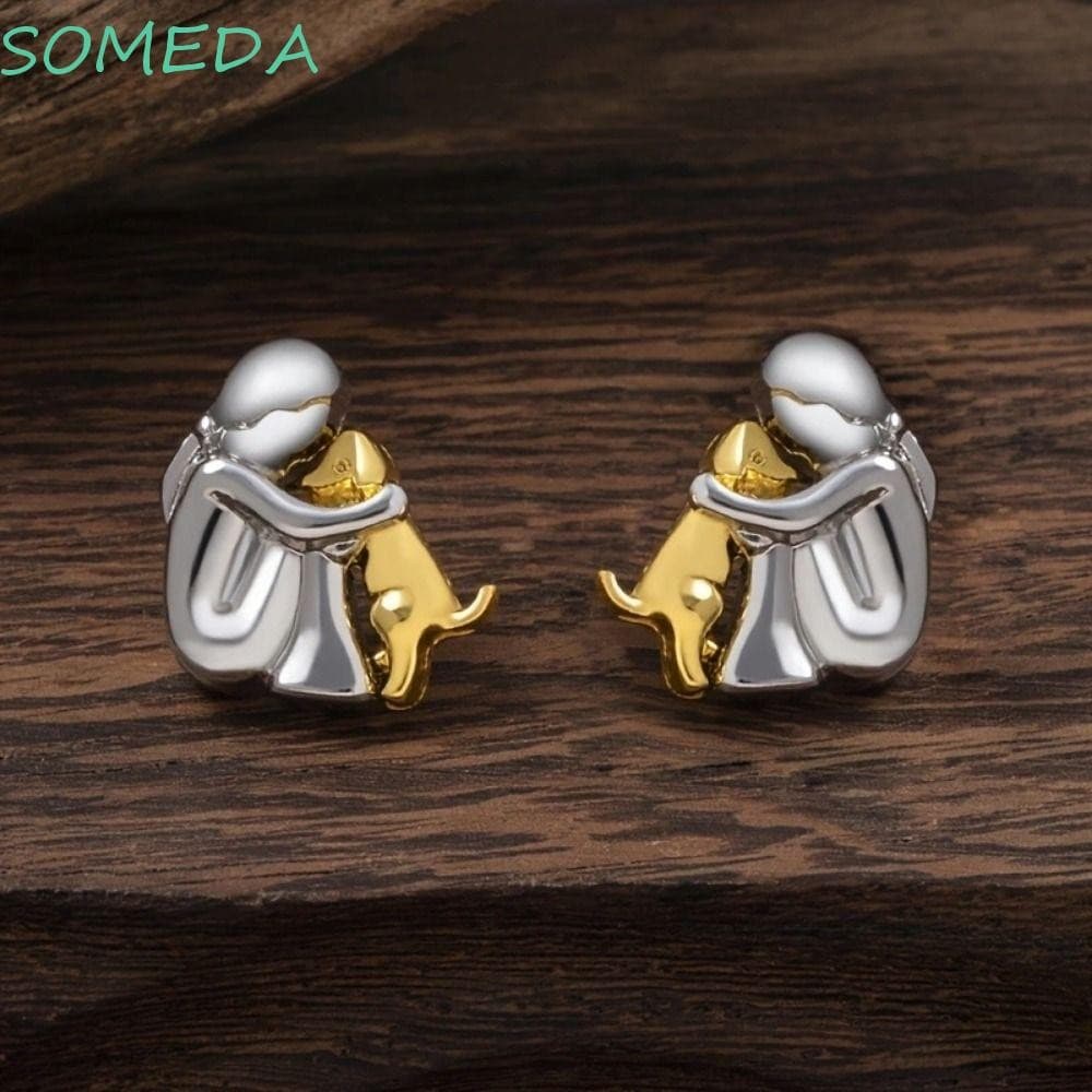 Brincos De Abraço Para Meninas E Cachorros , Colar Com Pingente De Cachorro Design De Moda