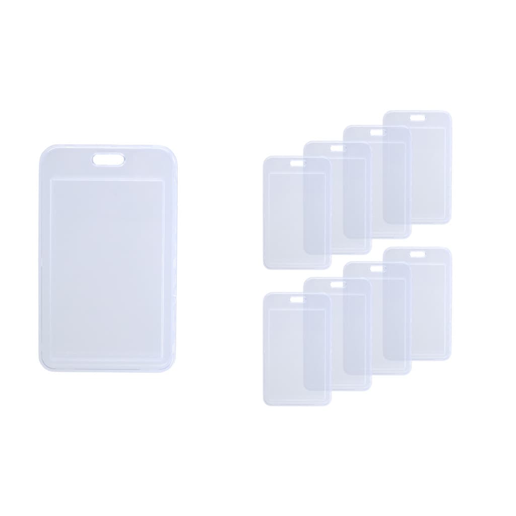 kit 100 Porta Crachás Transparentes Para Eventos Trabalho Escola De Plastico Resistente