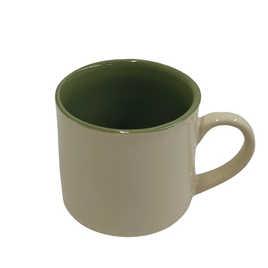 Xícara para Café Harmonie em Cerâmica Off White/Oliva 90ml - Dynasty