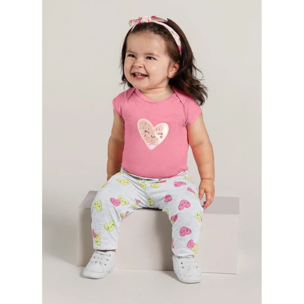 Conjunto Bebê Menina em Malha