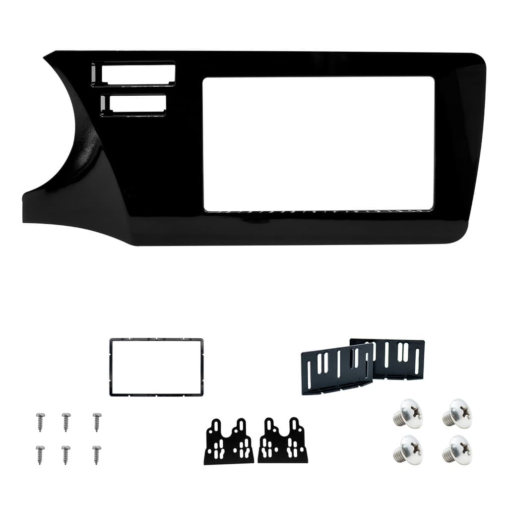 Moldura 2 Din 7 Pol Honda City 15/19 Black Piano Multimidia