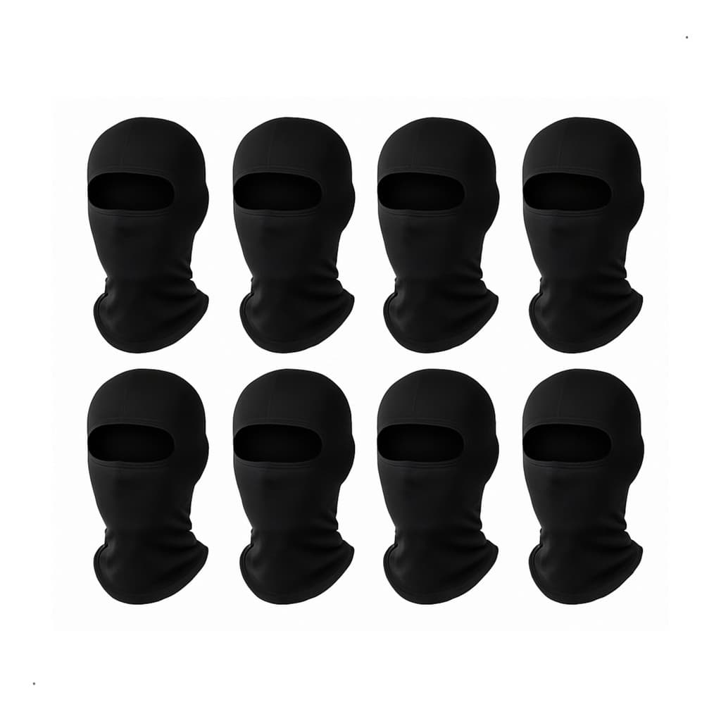 Kit 10 Balaclavas Pretas Piloto Motoboy Esporte Proteção Uv