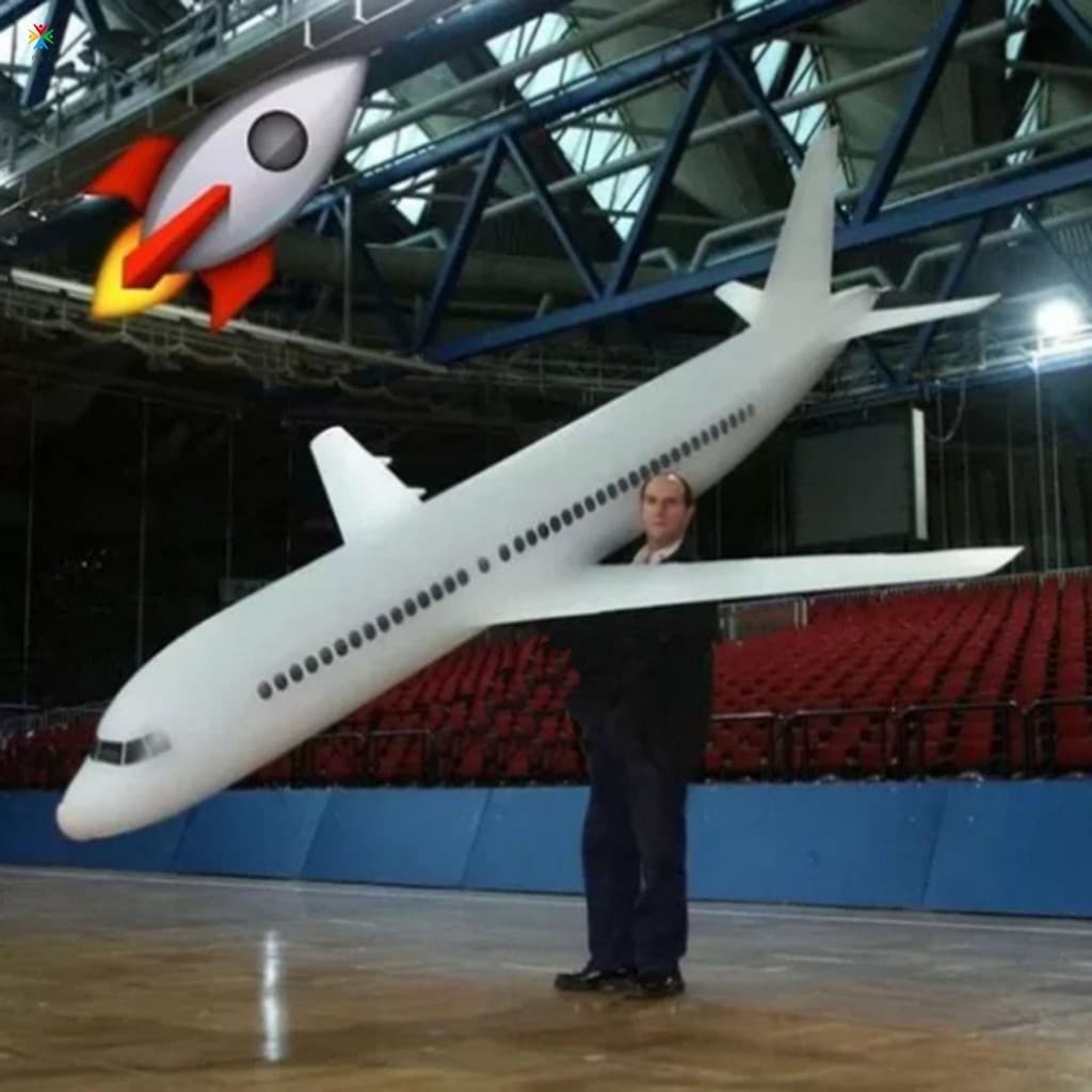 Grande Avião De Espuma De Arremesso Aviões Infláveis Aeronaves Infla Brinquedo Ao Ar Livre Para Crianças Menino Aniversá