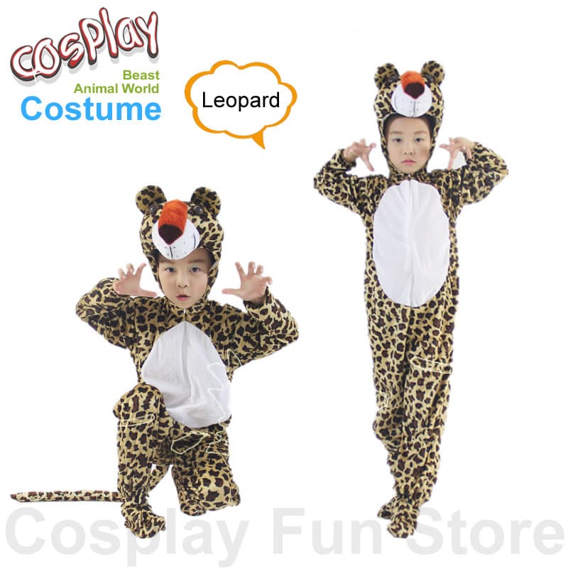 Fantasia de Leopardo para Cosplay de Adultos, Roupa de Guepardo para Crianças, Macacão de Personagem de Desenho Animado,