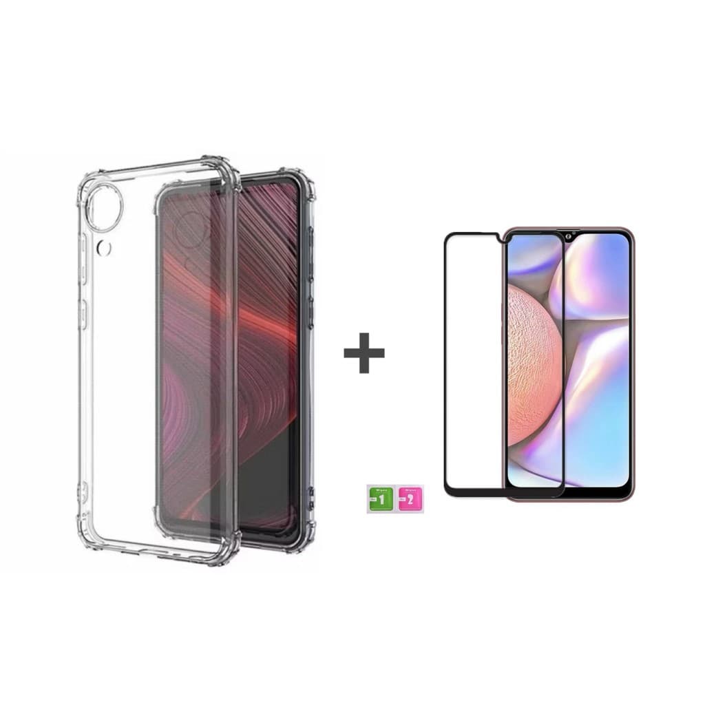 Capa Capinha Para Samsung A03 Core Anti Impacto Transparente + película Vrido 3D / 9D
