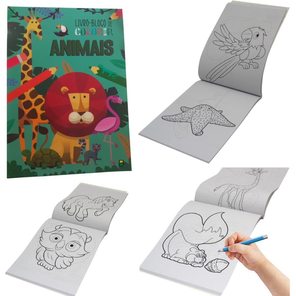 Livro para Colorir Fazendinha +100 Atividades Animais para Colorir