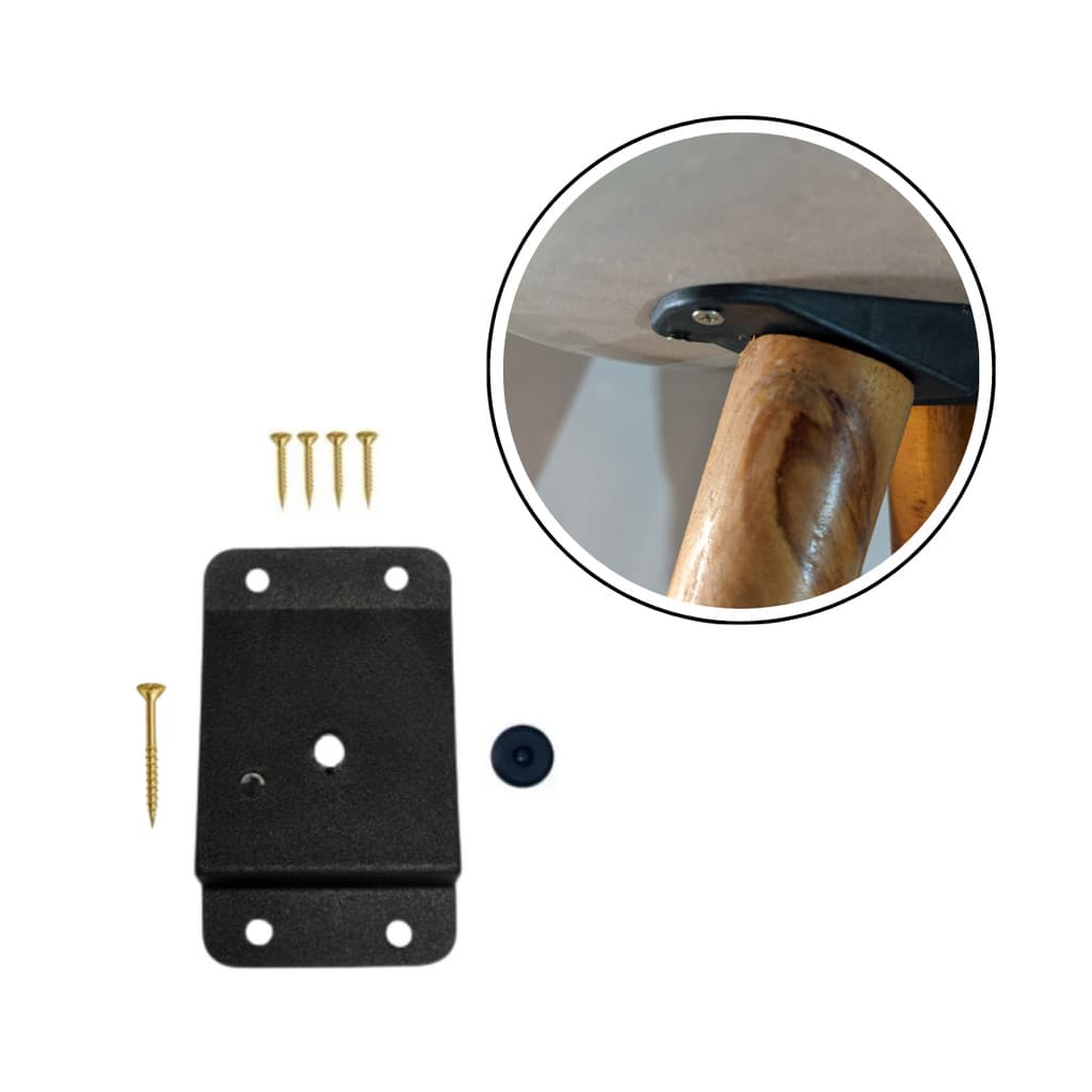 Suporte Fixação Para Pé De Mesa Fixar O Tampo MDF De Mesinha Mesa Apoio Lateral Centro