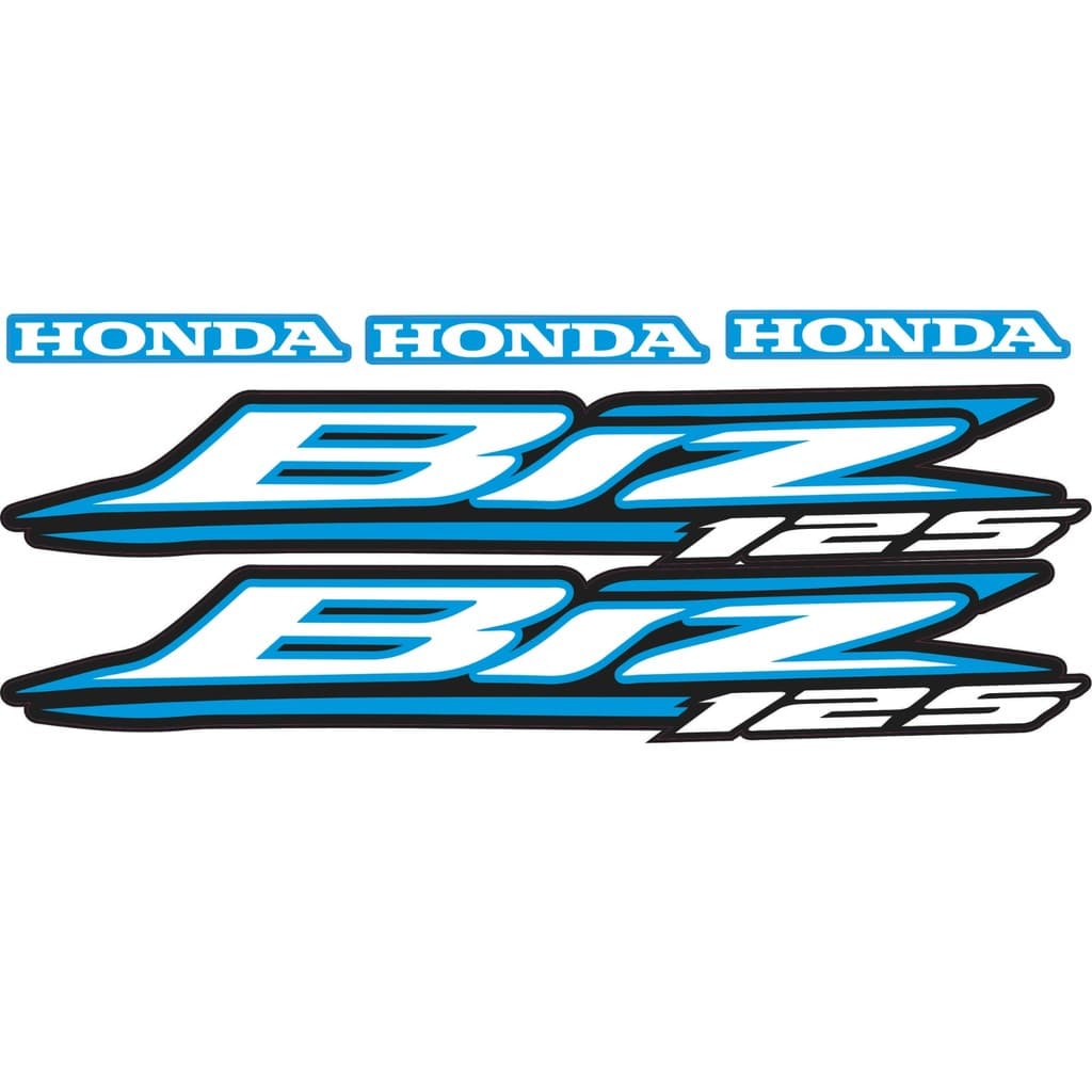 Par Adesivos Honda Biz 125 Lateral + Adesivos frontais Azul