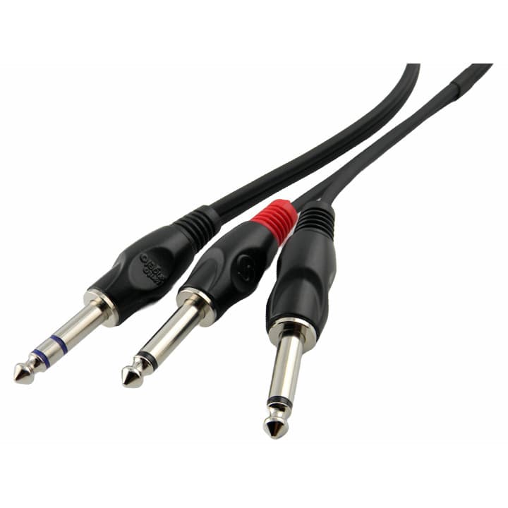 Cabo P10 stereo para 2 P10 mono 1m AC15 Santo Angelo