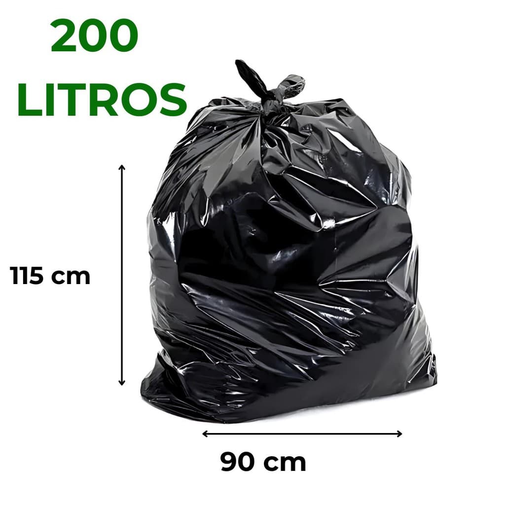 Saco De Lixo 200 Litros Reforçado Resistente Restaurantes Condomínios Hotéis Pousadas