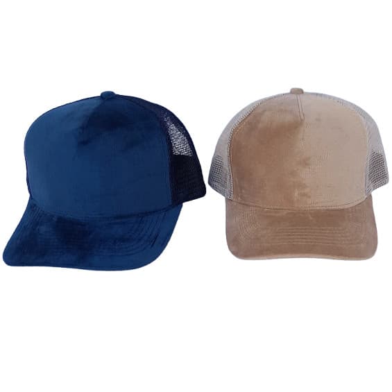 Bone  Trucker Liso Suede Com Aba Curva e Tela