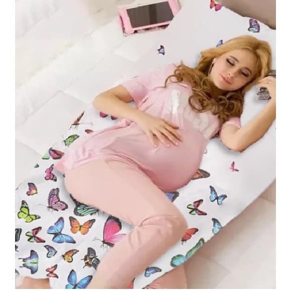 Fronha Para Travesseiro De Corpo Gestante 130x80cm Com Zíper Estampada Macia Confortável Enxoval Premium