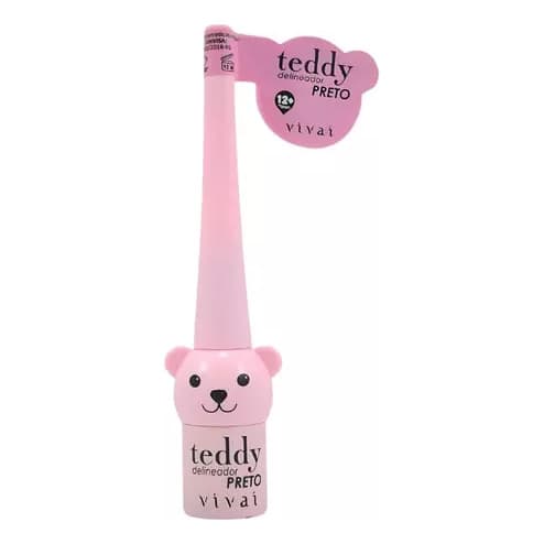Delineador preto teddy Vivai para maquiagem de olhos