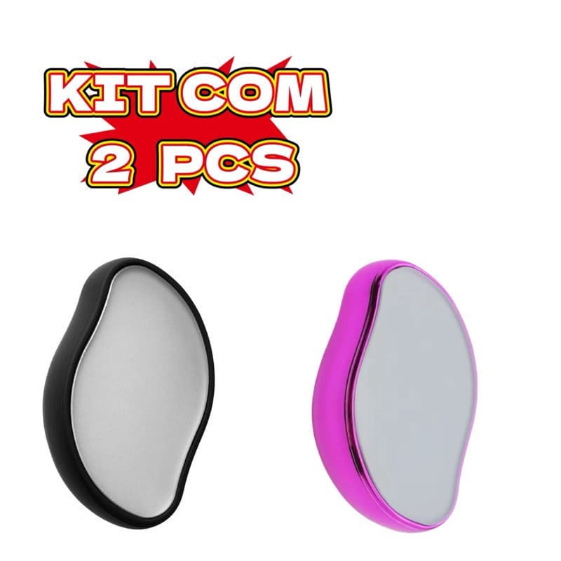 Kit Com 2 pcs Depilador De Cristal Indolor Reutilizável Ferramenta De Beleza Fácil De Limpar Seguro